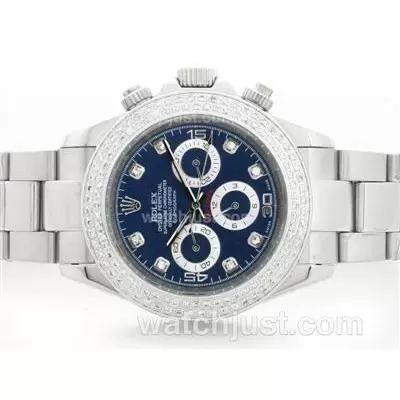 Rolex Daytona Automatic Blue Dial With Diamond Marking & Bezel S/s