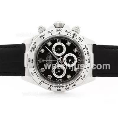 Rolex Daytona Cosmograph Working Black Dial With Diamond Marking