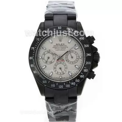 Rolex Daytona Pro Hunter Automatic Full Pvd With Gray Dial Stick Marking