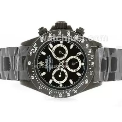 Rolex Daytona Pro Hunter Automatic Full Pvd With Black Dial Stick Marking