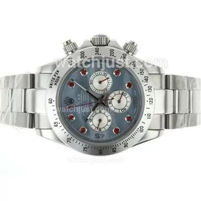 Rolex Daytona Working Red Diamond Markers With Blue Mop Dial