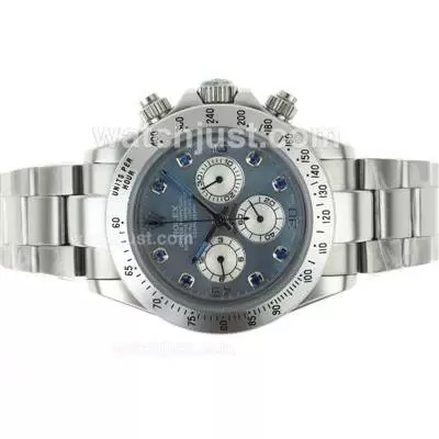 Rolex Daytona Working Blue Diamond Markers With Blue Mop Dial