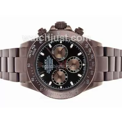 Rolex Daytona Automatic Full Coffee Gold With Black Dial