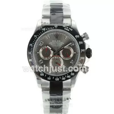 Rolex Daytona Working Number Markers With Gray Dial S/s With Pvd Strap