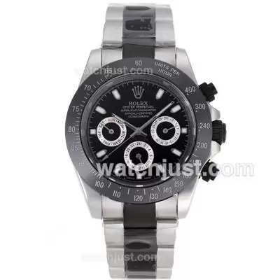 Rolex Daytona Automatic Ceramic Bezel Stick Markers With Black Dial Sapphire Glass