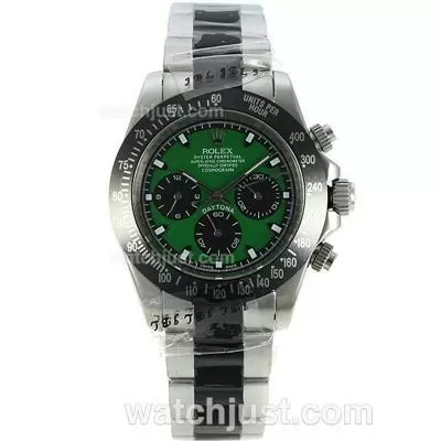 Rolex Daytona Automatic Ceramic Bezel Stick Markers With Green Dial Sapphire Glass