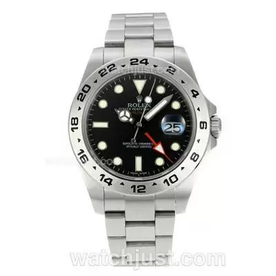 Rolex Explorer Ii Working Gmt Automatic Movement With Super Luminous Black Dial S/s