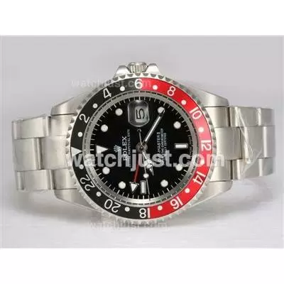 Rolex Gmt Master Ii Automatic Red With Black Bezel Black Dial