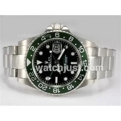 Rolex Gmt Master Ii Automatic Working Gmt Green Bezel With Black Dial