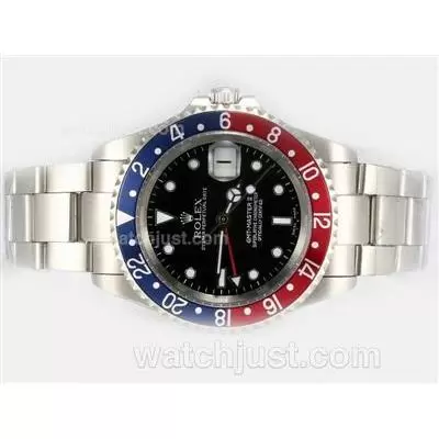 Rolex Gmt Master Ii Automatic Movement Blue / Red Updated Version Bi Directional Bezel