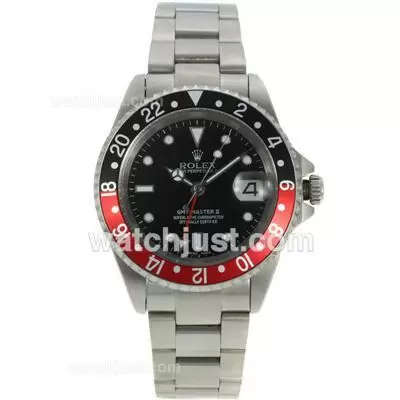 Rolex Gmt Master Ii Automatic Movement Black / Red Updated Version Bi Directional Bezel