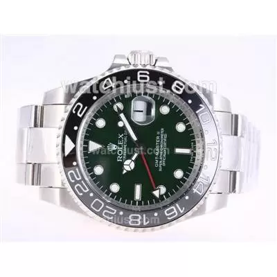 Rolex Gmt Master Ii 50th Anniv Automatic Movement With Green Dial Ceramic Bezel Updated Version