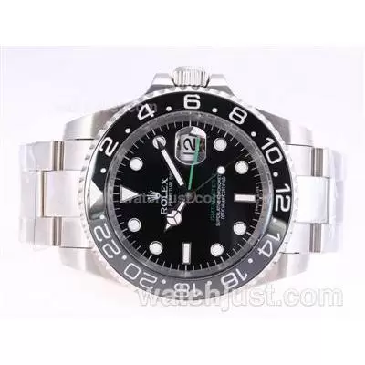 Rolex Gmt Master Ii Automatic Movement With Black Dial Bezel Ceramic Bezel