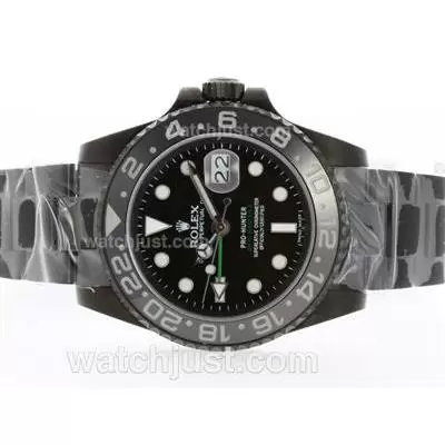 Rolex Gmt Master Ii Pro Hunter Automatic Full Pvd With Black Dial Ceramic Bezel