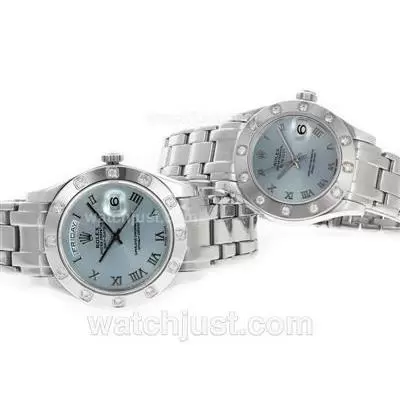 Rolex Masterpiece Ii Automatic Movement Roman Markers With Blue Dial