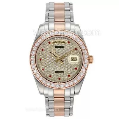 Rolex Masterpiece Ii Automatic Two Tone With Diamond Bezel And Dial