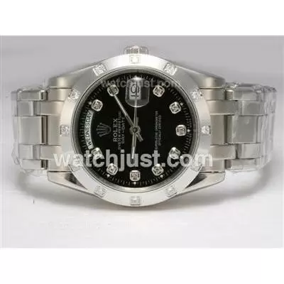 Rolex Masterpiece Automatic Diamond Marking With Black Dial