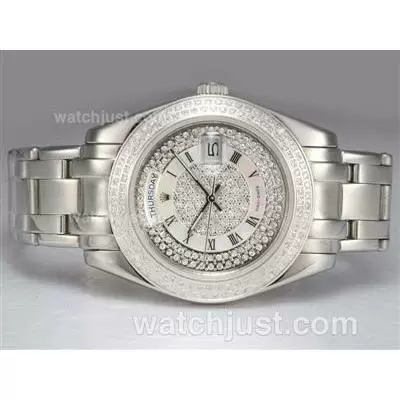 Rolex Masterpiece Automatic Diamond Bezel And Dial With White 40mm