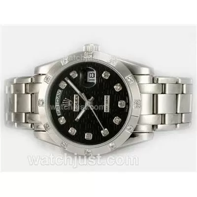 Rolex Masterpiece Automatic Diamond Marking With Black Computer Dial