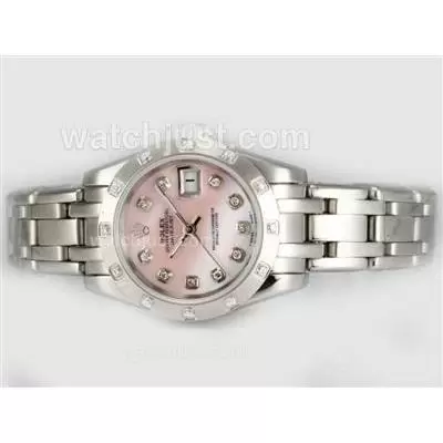 Rolex Masterpiece Automatic Diamond Marking With Pink Mop Dial