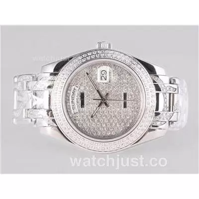 Rolex Masterpiece Automatic Movement With Full Diamond 39mm New Version