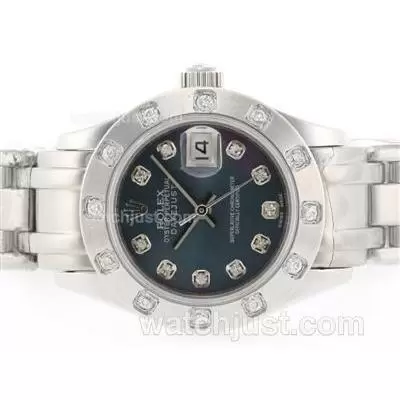 Rolex Masterpiece Automatic Movement Diamond Marking With Black Mop Dial