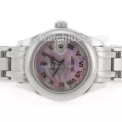 Rolex Masterpiece Automatic Movement Roman Marking With Pink Mop Dial