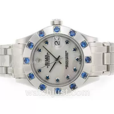 Rolex Masterpiece Automatic Movement Blue Diamond Marking With Mop Dial