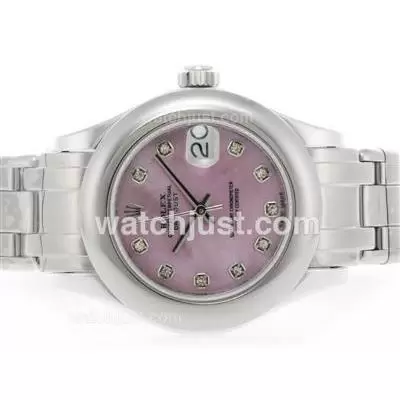 Rolex Masterpiece Automatic Movement Diamond Marking With Pink Mop Dial