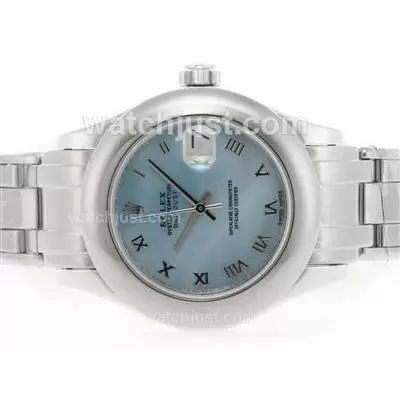 Rolex Masterpiece Automatic Movement Roman Marking With Light Blue Mop Dial