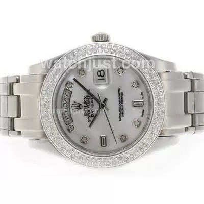 Rolex Masterpiece Automatic Movement Diamond Bezel And Marking With Mop Dial