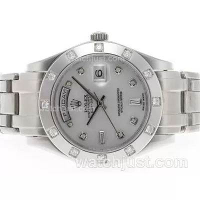 Rolex Masterpiece Automatic Movement Diamond Marking With Mop Dial