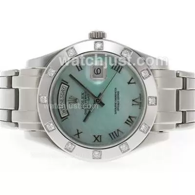 Rolex Masterpiece Automatic Movement Roman Marking With Green Mop Dial