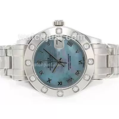 Rolex Masterpiece Automatic Movement Roman Marking With Blue Mop Dial