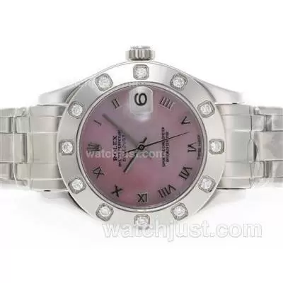 Rolex Masterpiece Automatic Movement Roman Marking With Pink Mop Dial