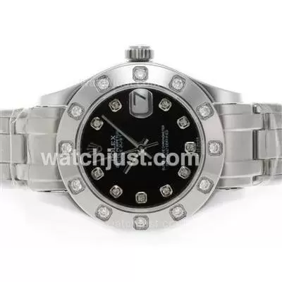 Rolex Masterpiece Automatic Movement Diamond Marking With Black Dial