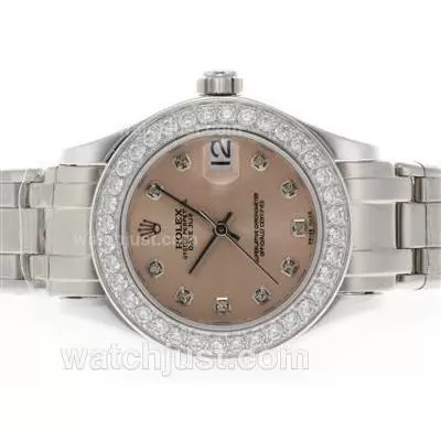 Rolex Masterpiece Automatic Movement Diamond Marking And Bezel With Champagne Dial