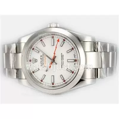 Rolex Milgauss Automatic With White Dial White Marking