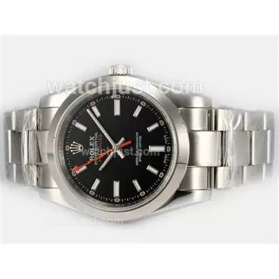 Rolex Milgauss Automatic With Black Dial White Marking