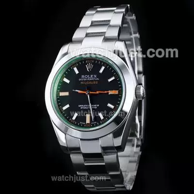 Rolex Milgauss Automatic With Tinted Green Sapphire Same Structure As Eta Version New Version 39mm