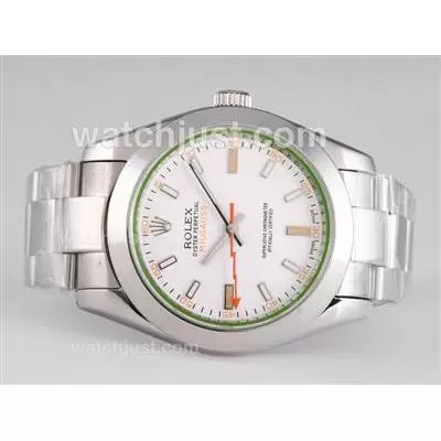 Rolex Milgauss Automatic With Tinted Green Sapphire Same Structure As Eta Version New Version 39mm