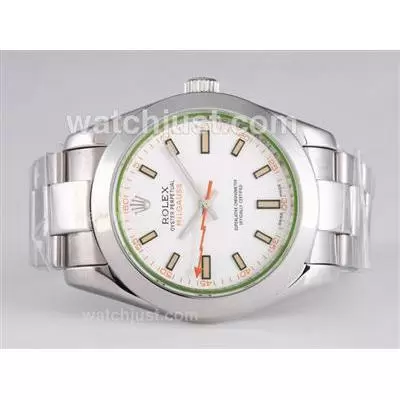 Rolex Milgauss Automatic With Tinted Green Sapphire Same Structure As Eta Version New Version 39mm