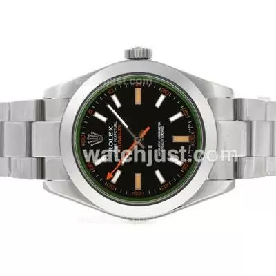 Rolex Milgauss Automatic Movement With Tinted Green Sapphire