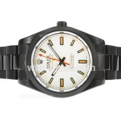 Milgauss Black Out Automatic Movement Full Pvd With White Dial