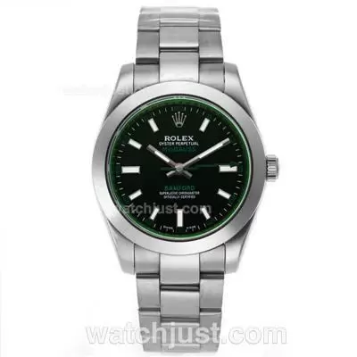 Rolex Milgauss Bamford Automatic With Black Dial S/s Tinted Green Glass