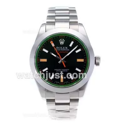 Rolex Milgauss Automatic Movement With Tinted Green Sapphire S/s