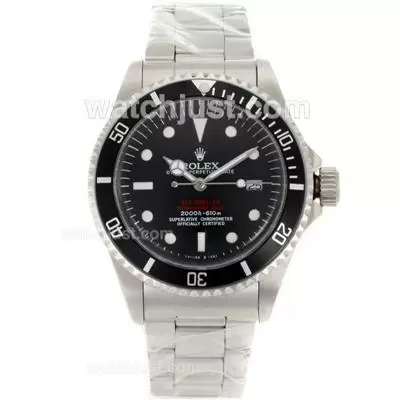 Rolex Sea Dweller Submariner 2000 Automatic Movement Vintage Edition With Black Dial S/s Rivet Strap