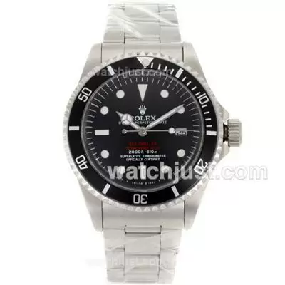 Rolex Sea Dweller Submariner 2000 Automatic Movement White Markers With Black Dial S/s Vintage Edition