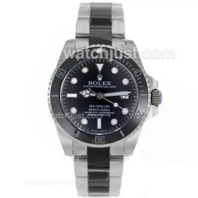 Rolex Sea Dweller Automatic Ceramic Bezel With Black Dial S/s Sapphire Glass