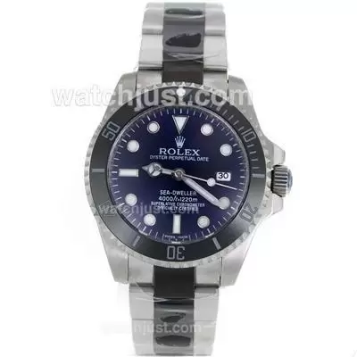 Rolex Sea Dweller Automatic Ceramic Bezel With Blue Dial S/s Sapphire Glass